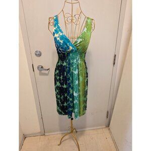 Blush Women's Multi-Color Medium Smocked Waist Sleeveless Dress